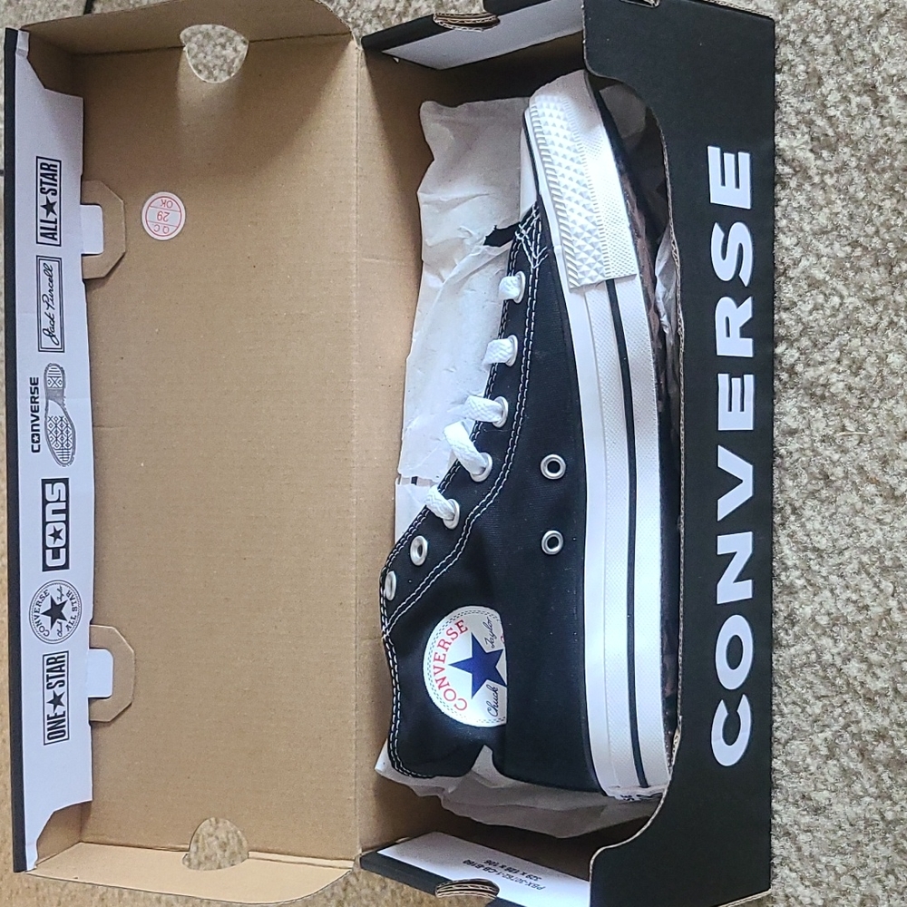 Never Used/Brand New Black Converse All Stars, Size 8 Women's,  Size 6 Men's